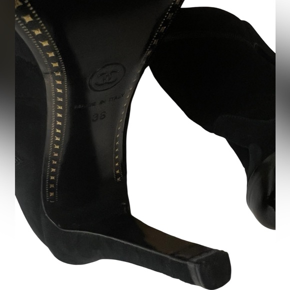 Chanel CC Platform Cap-Toe Booties size 36 $1800 - Picture 7 of 13